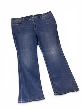 Terra & Sky Women’s Plus Size Bootcut Jeans Dark Wash Stretch Deni
